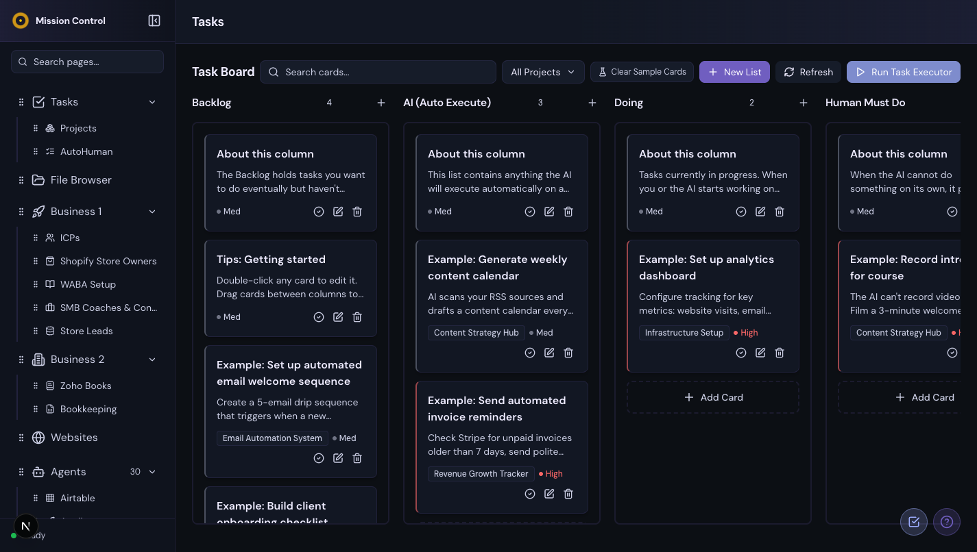 All Sorted Task Board - kanban workflow management